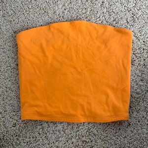 GARAGE Orange cotton tube top